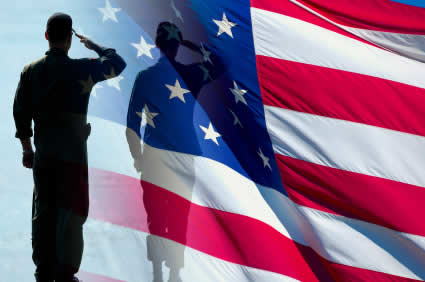 soldier saluting for Veterans Day 