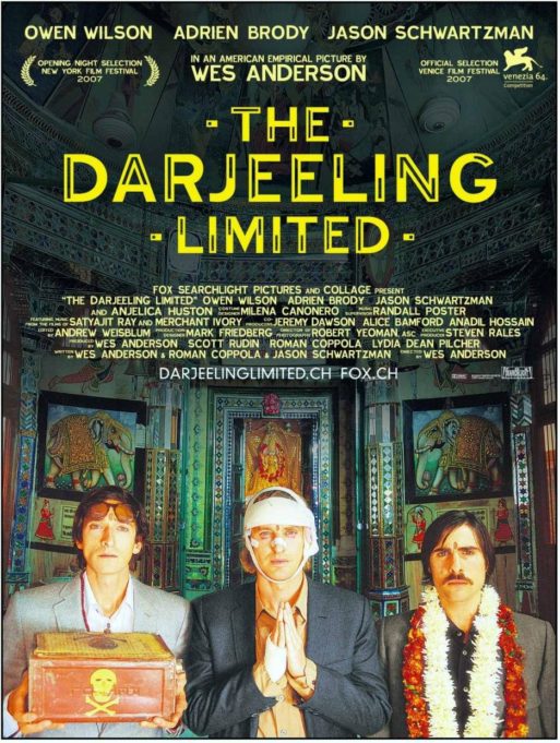 Poster for the darjeeling limited directed by Wes Anderson