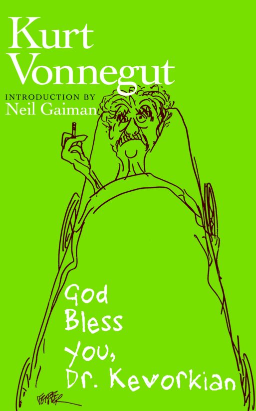 book cover for "god bless you dr. Kevorkian" by Kurt Vonnegut 