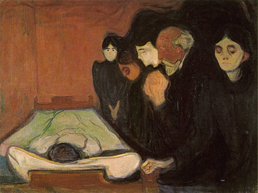 edvard munch, death bed, end of life
