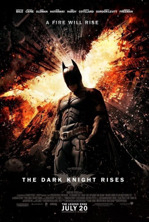 movie poster for Christopher Nolan's "the dark knight rises"