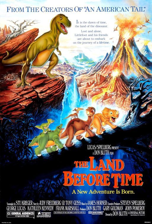 Poster for the movie "The land before time"