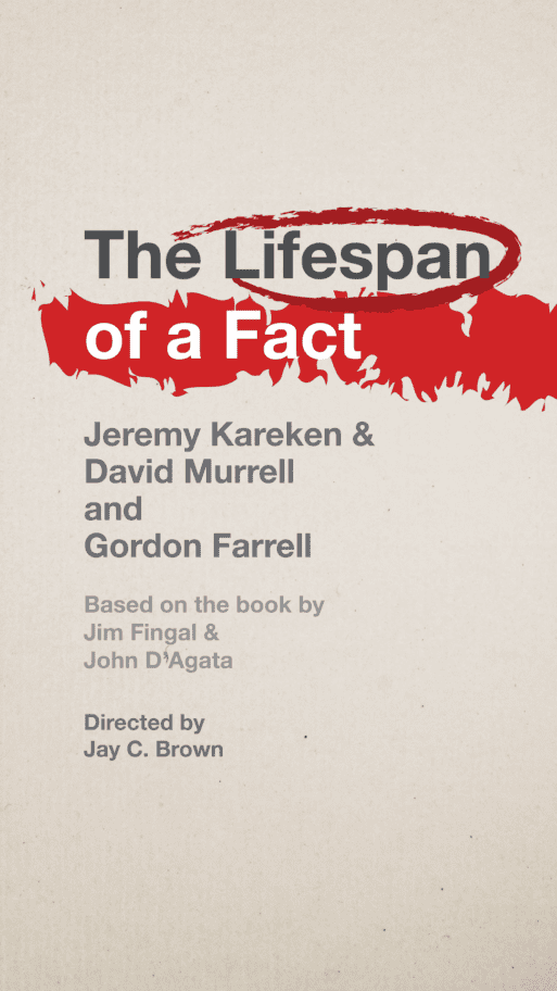 Movie poster for the lifespan of a fact directed by Jay C Brown