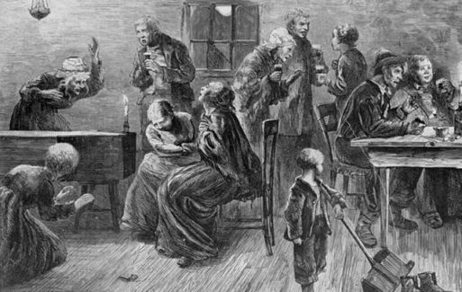 old image of an Irish wake and how alchol played a big part to Takea Look at the Traditional Irish Wake
