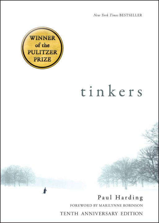 book cover for "tinkers" by Paul harding
