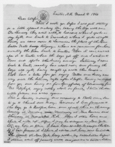 Letter from Lincoln to Mary Todd in 1860 (Library of Congress)