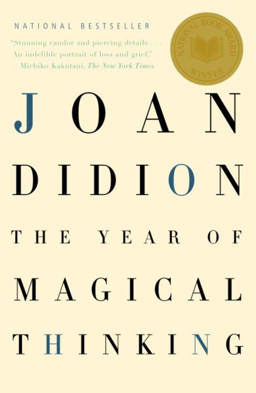 book cover for Joan Didion's "the year of magical thinking"