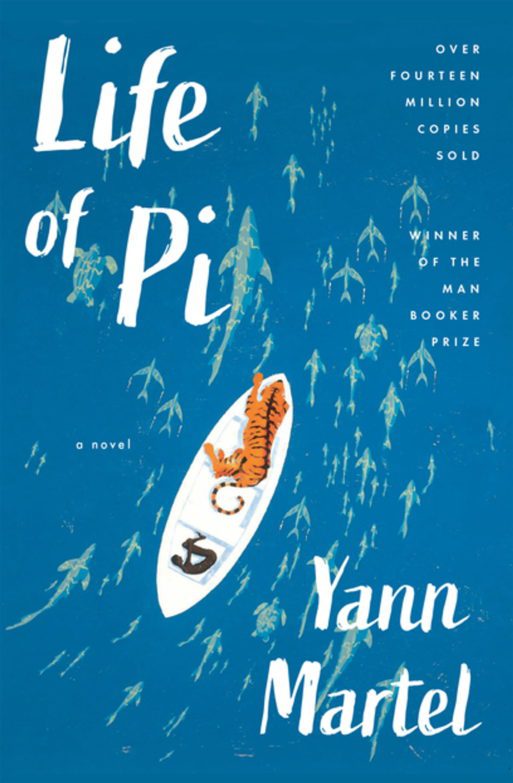 book cover for "life of pi" by Yann Martel