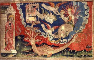 Angers Tapestry Apocalypse Heaven Hell Fight