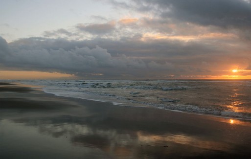 Sunset on Beach symbolizing the end of life