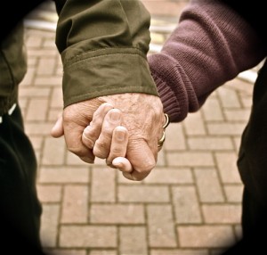 holding hands, hand holding, old couple, eldery couple, old love