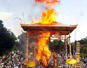 Balinese fire burial