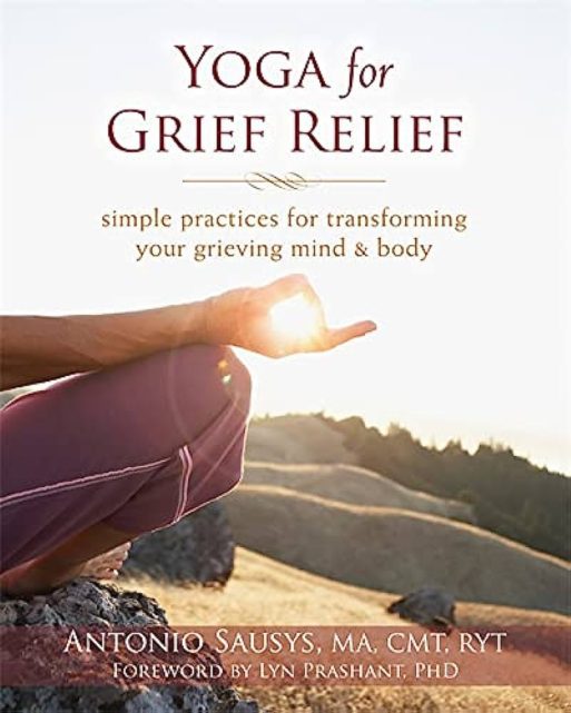 book cover for "yoga for grief relief" 