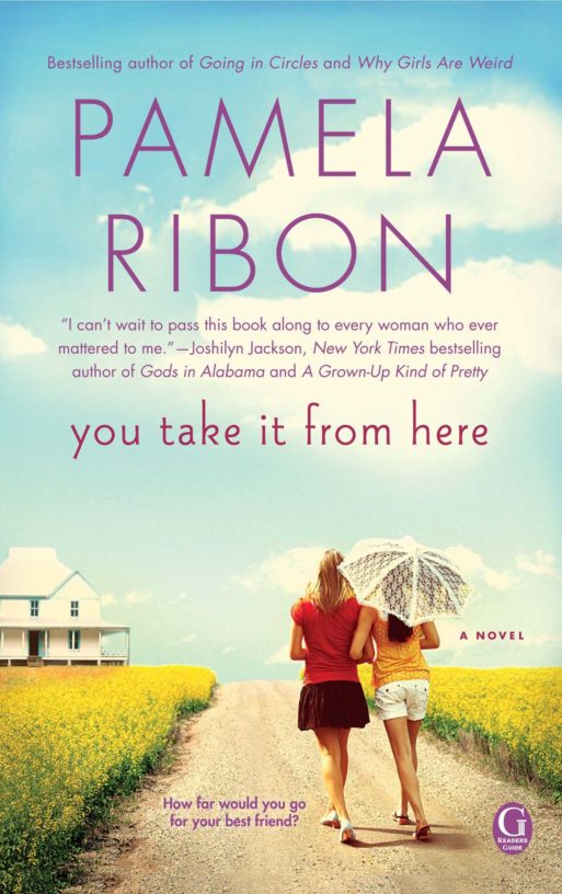 book cover for Pamela Ribon's "you take it from here" 