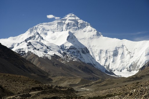 North Face of Mt Everest on the Tibetan side