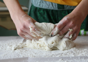 rolling dough, making dough, cooking, baking the kitchen, hands with dough