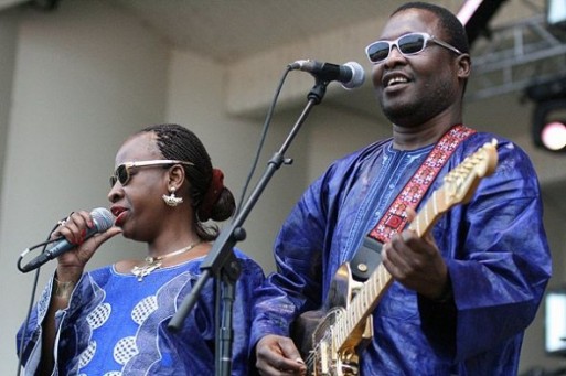 African musicians Amadou & Mariam perform "Africa Stop Ebola," a song about a deadly disease