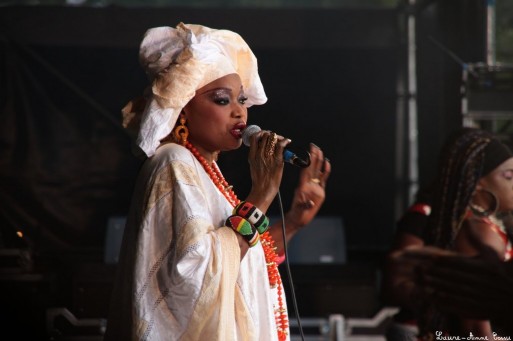Grammy winner Oumou Sangare performing a song about the deadly disease, Ebola