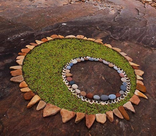 Creating Space with rock circle 