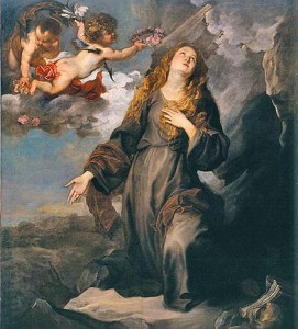 saint rosalie in glory plague
