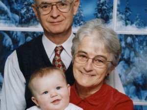 Zachary Bagby with his grandparents 