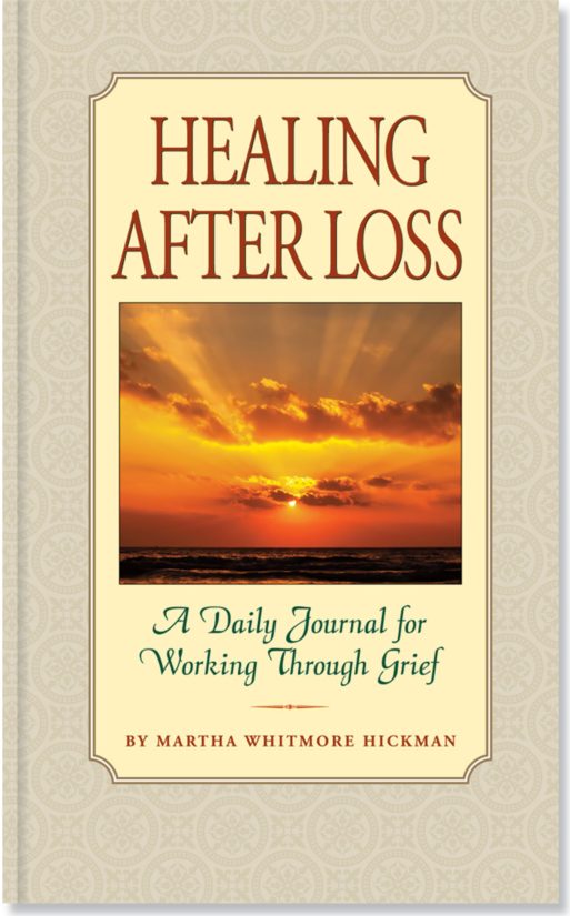 book cover for Martha Hickman's "healing after loss"