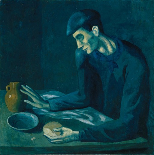 The oil painting Blindman's Meal (1903) from Pablo Picasso's Blue Period