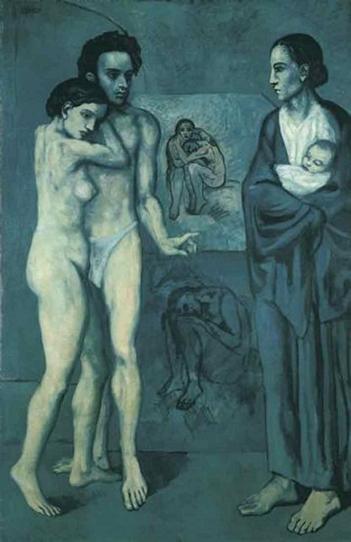 The oil painting La Vie (1903) from Pablo Picasso's Blue Period