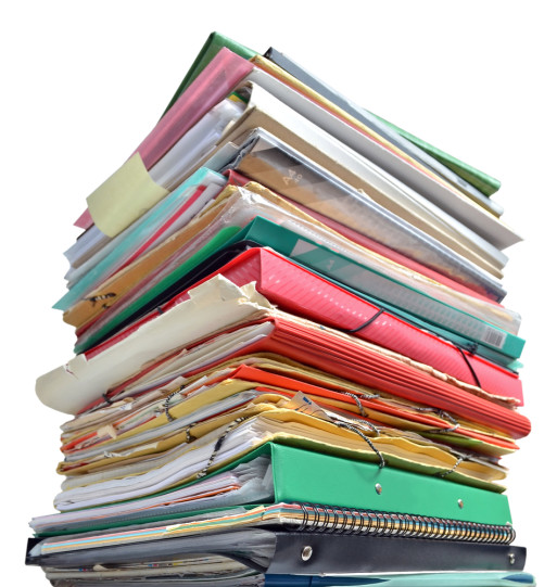 Stack of papers - keep track of your important documents when estate planning