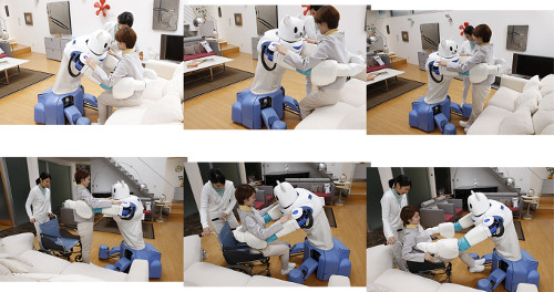 RoBear robot that cares for an aging person