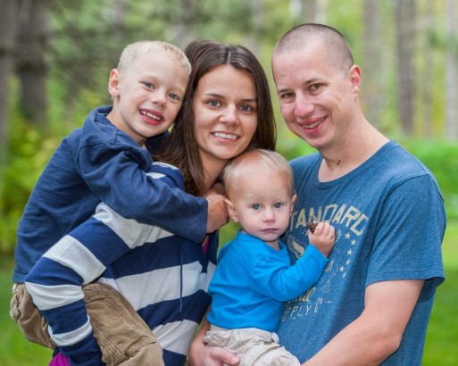 Family portrait of the mother who donated breast milk in honor of stillborn son