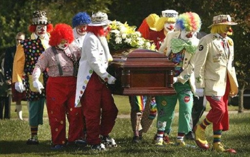 clown funeral
