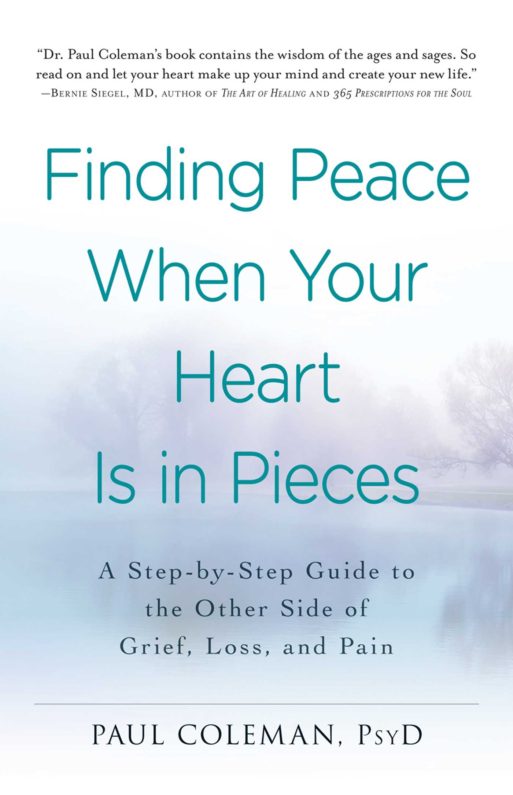 book cover for "finding peace when your heart is in pieces" 