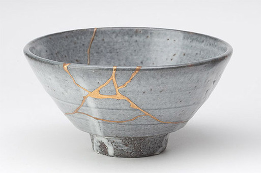 A kintsugi bowl