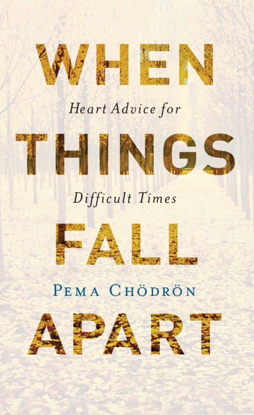 book cover for "when things fall apart" by peta chodron