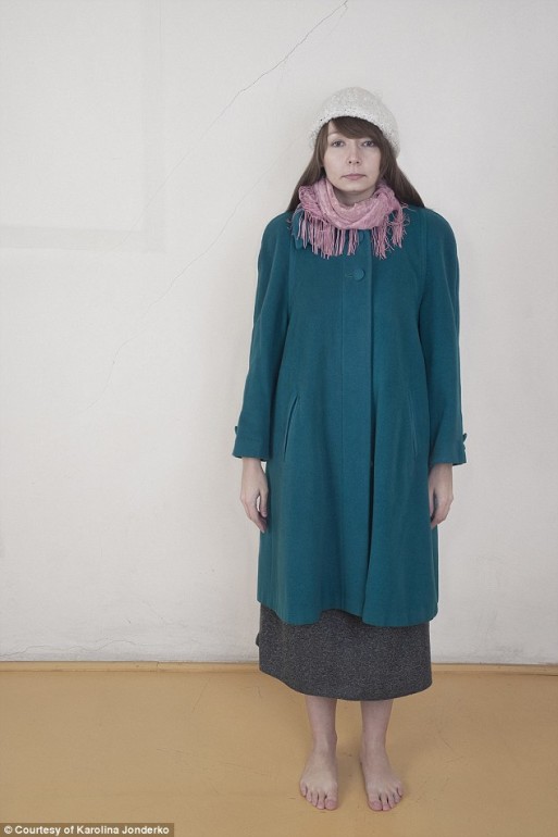 Polish photo artist wearing her dead mother's dress