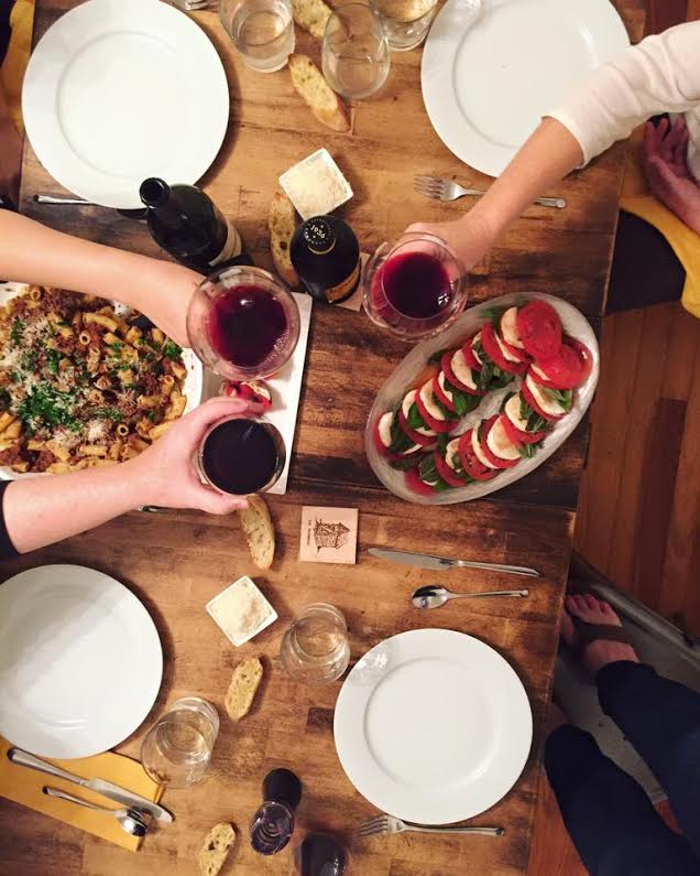 Photo of a dinner table where people talk about grief and loss