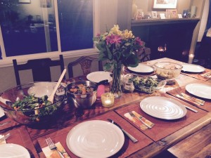 Table set for a meal where people share the experience of grief and loss