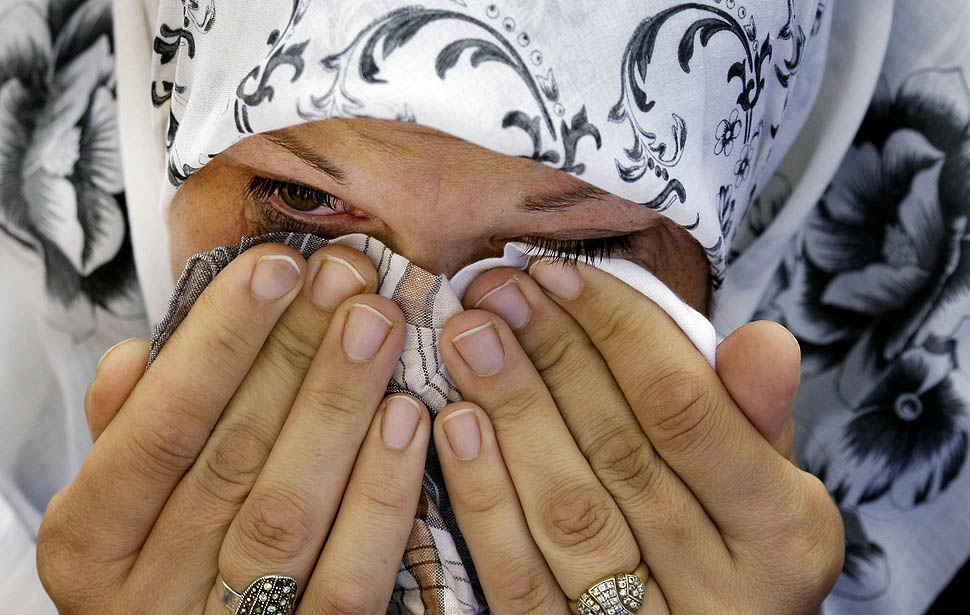 A Muslin woman grieving 