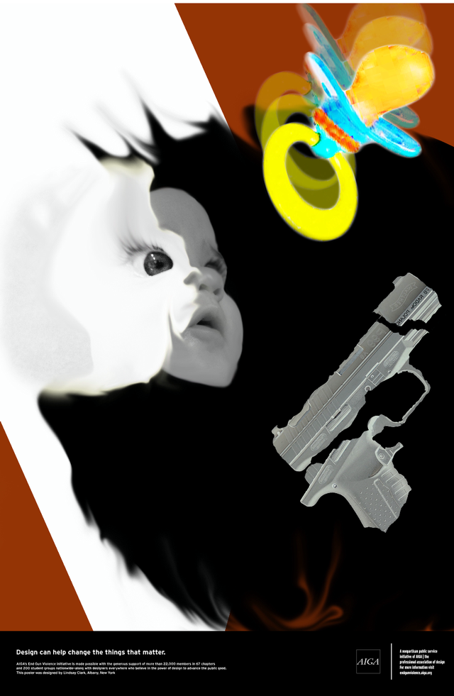 child's pace next to a pacifier and a gun shows children affected by death and violence