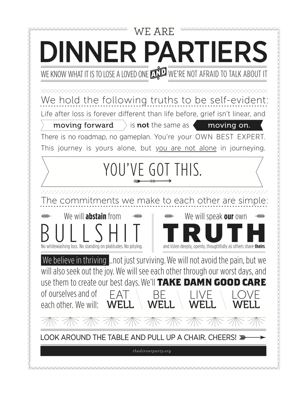 Some words of wisdom on dealing with life after loss from The Dinner Party