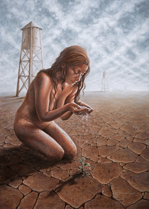 Painting "Mourning Due" shows ecological grief