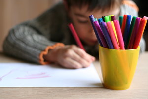 child using coping workbook