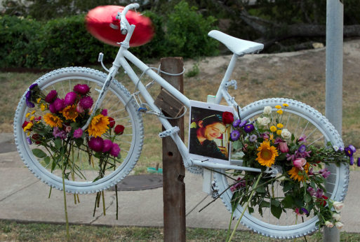 memorial Bike os the loss of a woman
