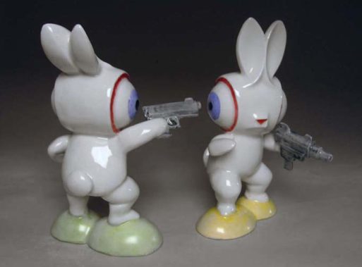 Bunnies depict violence and death