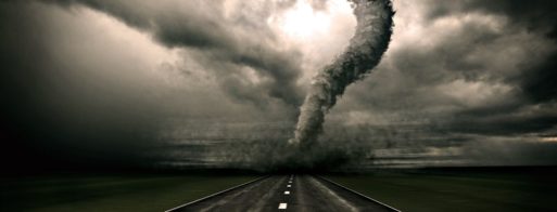 A tornado touchs down in the poem Remnant