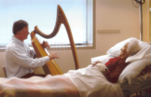 Peter Roberts explores death and dying through music played on the harp