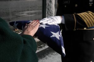 The folded flag is another part of military honors