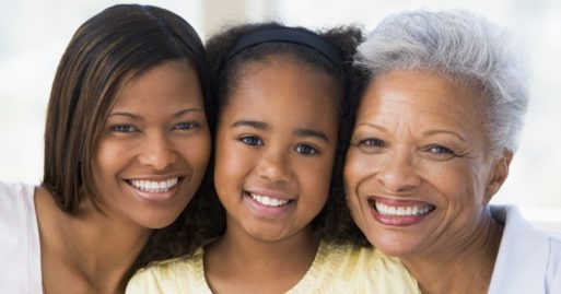 three generations of women show aging 