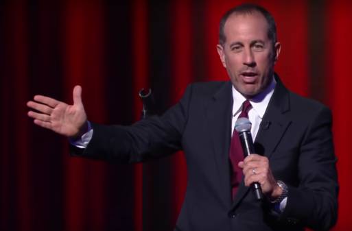 Jerry Seinfeld performing stand up comedy